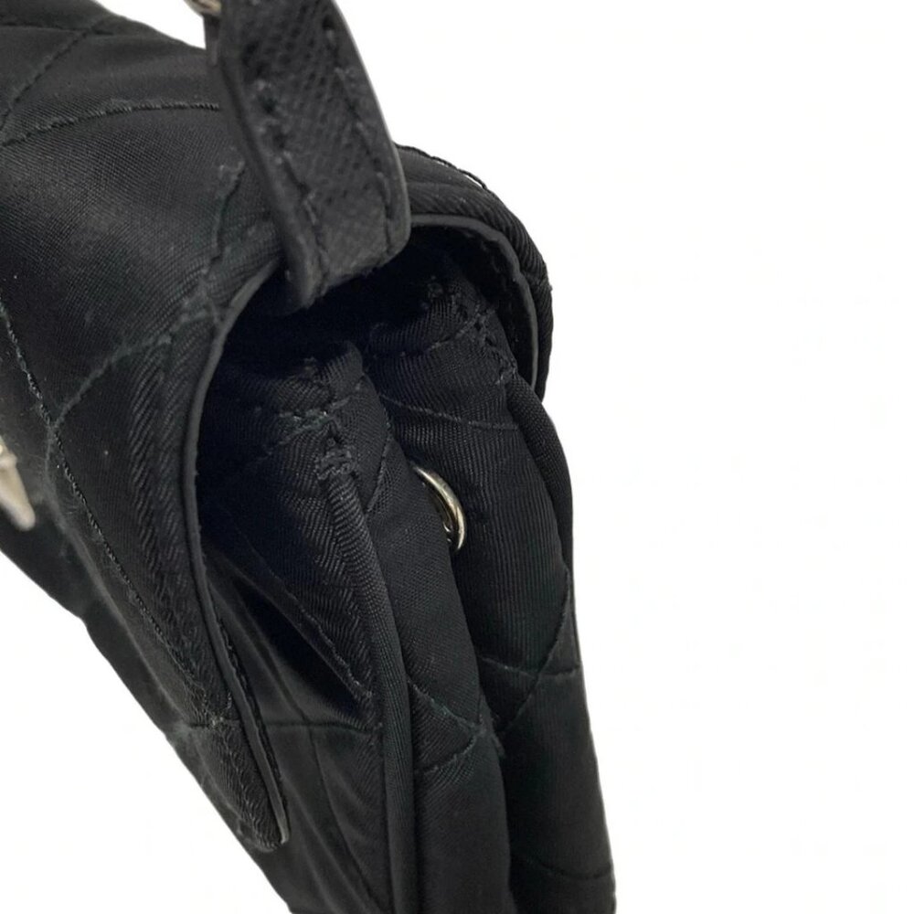 PRADA - Black Nylon Shoulder Bag - Picture 15 of 15